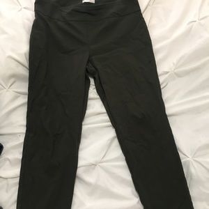 Dark green stretch pants